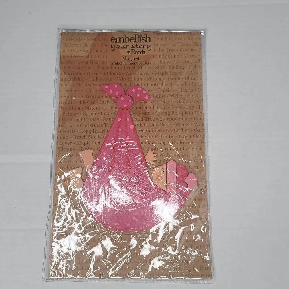 NWT Embellish Your Story Baby Girl New Baby Magnet